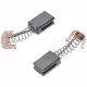 Szénkefe Univerzális Barkácsgépekhez - 5x8x12 mm - Füles-sapkás, rugós, hornyolt