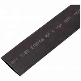   12,7 / 6 mm x 1 m Zsugorcső, 2:1, fekete, poliolefin (univerzális) vezetékhez