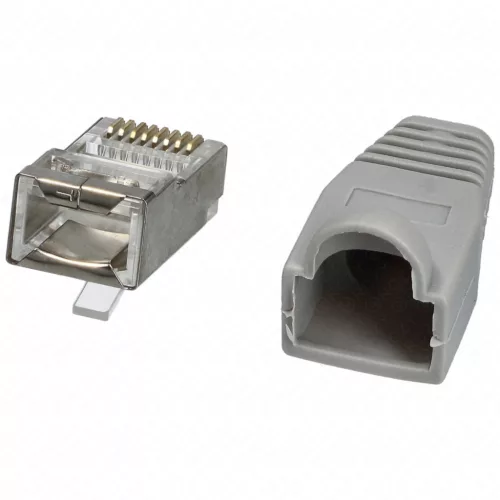 Csatlakozó hálózati kábel UTP RJ45 , CAT5E szürke