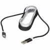 1,5m USB-A/USB-C kábel (fekete, szövet borítással, fém csatlakozóval) telefonhoz