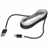 1,5m USB-A/USB-C kábel (fekete, szövet borítással, fém csatlakozóval) telefonhoz