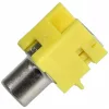 Nyákba szerelhető RCA aljzat (sárga) 90°-os