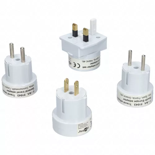 Utazó adapter univerzális (USA, EU, UK, AS) GOOBAY 100-230vac