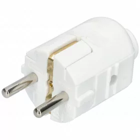   Földelt lengő dugvilla (fehér, egyenes kivezetés) PVC (UVD004) G0101 HELYETTE: NED 1/WH