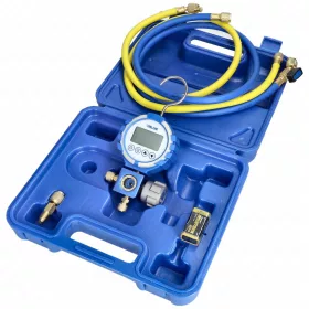   Csaptelep készlet, digitális, egycsapos VDG-S1 (R22, R32, R290, R410A, 1234yf, R134a, R404A, R407C, R507 hűtőközegekhez) VALUE