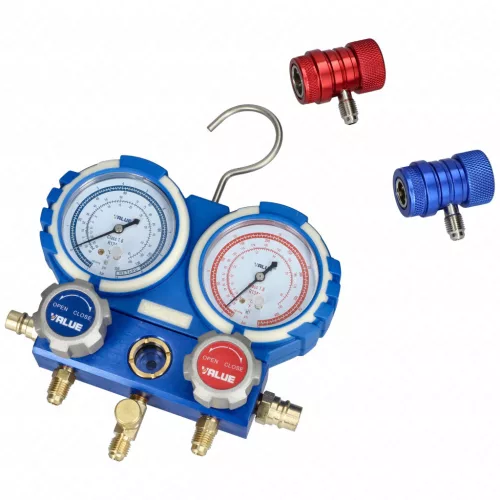 Csaptelep készlet, dupla kétcsapos VMG-2-R134a-B (R-134a hűtőközeghez) VALUE