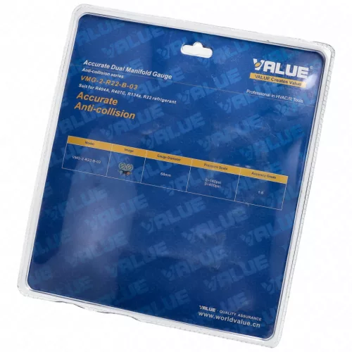Csaptelep dupla, kétcsapos VMG-2-R22-B-03 (R-404A, R-407C, R-134a,R-22 hűtőközegekhez) VALUE