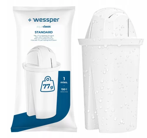 Wessper D2 FutureFlow AquaClassic 3,3 l üvegkancsó +ajándék vízszűrő (fehér)