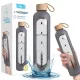 Wessper ActiveMax Crystalline Motivációs Üvegpalack 1L, Szürke (WES051)