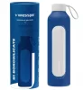 Wessper Activemax Crystalline B1 Borosilicate motivációs üvegpalack, 1 literes, sötétkék (WES260-NB)