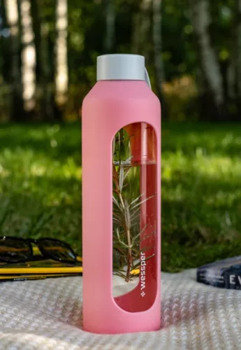 Wessper Activemax Crystalline motivációs üvegpalack 1l, rózsaszín (WES260-PK)