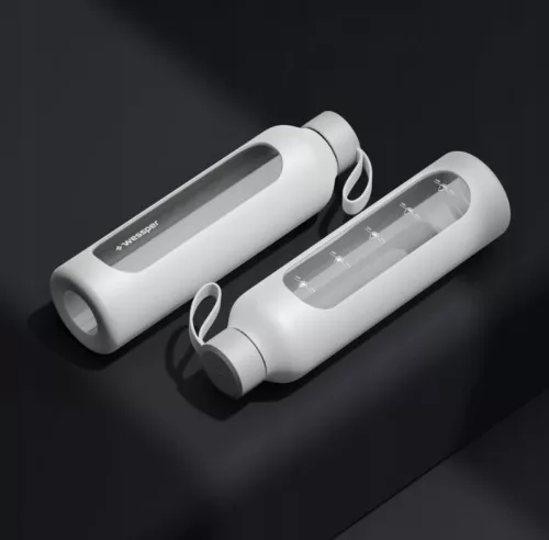 Wessper B1 BOROSILICATE Motivációs üvegpalack 1 literes, fehér (B1 BOROSILICATE)