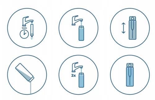 Wessper ActiveMax Clarti Tritan szűrőpalack 680 ml, kék (WES263-NB)