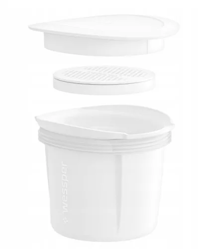Wessper K1 BOROSILICATE üveg vízszűrő kancsó, 1 literes, Actitex™ szűrővel (WES500-WH)