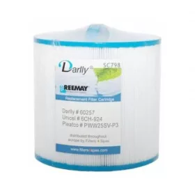   WF-102DY Darlly® Whirlpool Filter 60257 (helyettesíti az SC798, SR24, 6CH-924, PWW25SV-P3, Sunrise Spa szűrőt)