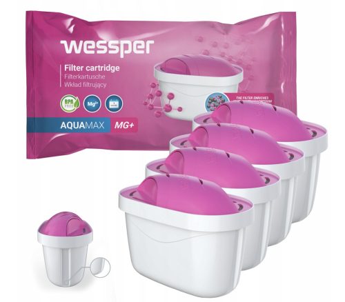 4 db Wessper AQUAMAX MG+ SZŰRŐPATRON (AQUAPHOR, WESSPER, BRITA MAXTRA PLUS + kompatibilis)