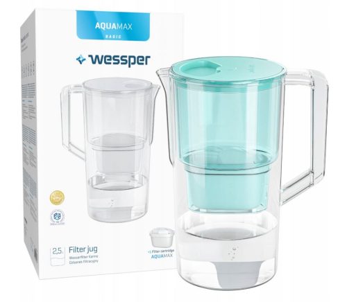 Wessper AquaMax Basic szűrőkancsó 2,5 l (zöld)