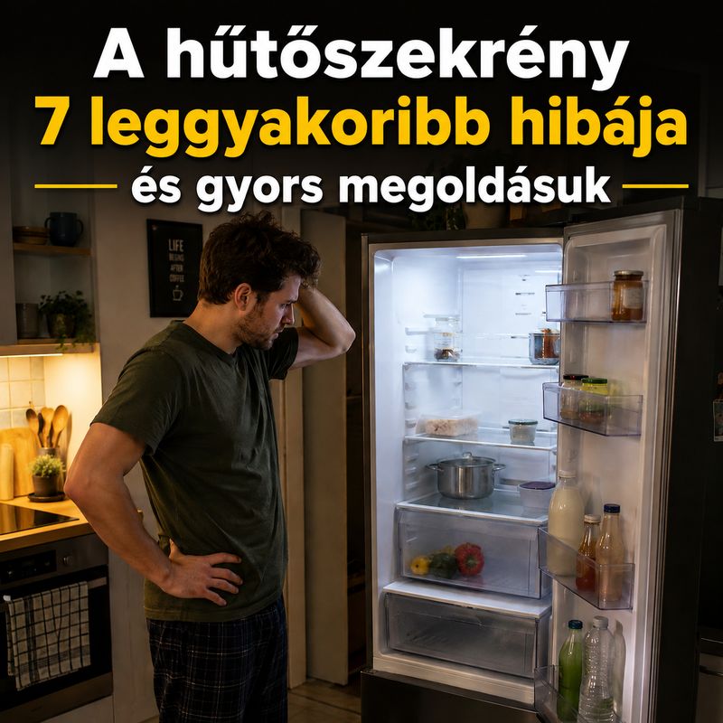 A hűtőszekrény 7 leggyakoribb hibája és gyors megoldásuk